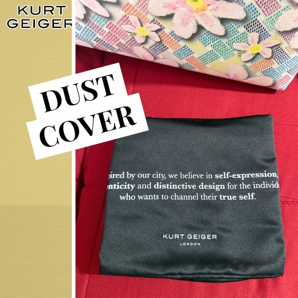 KURT GEIGER LONDON NWT Camden Floral Contrast Trim Shopper Tote Bag w/Pouch - Picture 13 of 17